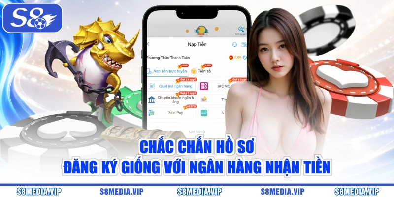 Chắc chắn hồ sơ đăng ký giống với ngân hàng nhận tiền